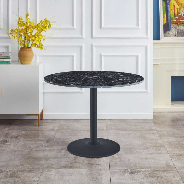 Modern-Round-Simple-Nlack-Marble-Dining-Table-Black-Metal-Tulip-Base-100cm