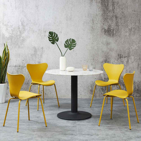 Modern-Round-Simple-White-Marble-Dining-Table-Black-Metal-Tulip-Base-100cm