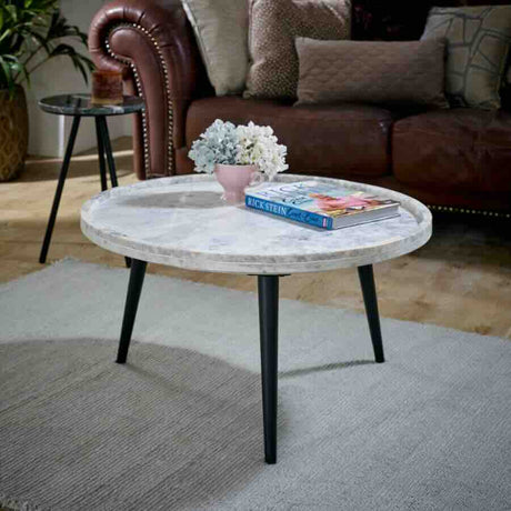 Modern-Round-White-Marble-Coffee-Table-Lipped-Top-With-Black-Metal-Legs-70cm