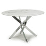 Aurelia Modern Round White Marble Dining Table 120cm