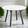 Halo Modern 4 Seater Round White Marble Stone Dining Table 110cm