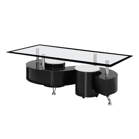 Modern-S-Shaped-Black-Coffee-Table-With-Glass-Top-_-Storage-With-Stools-130cm