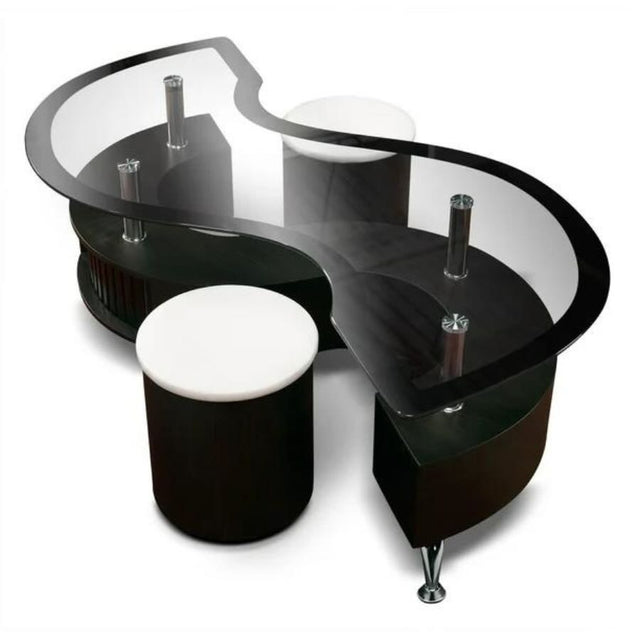 Modern-S-Shaped-Glass-Top-Coffee-Table-With-Black-Border-_-Black-High-Gloss-Base-With-Storage-With-2-Stools-130cm