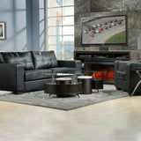 Modern-S-Shaped-Glass-Top-Coffee-Table-With-Black-Border-_-Black-High-Gloss-Base-With-Storage-With-2-Stools-130cm