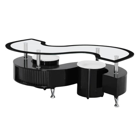 Modern-S-Shaped-Glass-Top-Coffee-Table-With-Black-Border-_-Black-High-Gloss-Base-With-Storage-With-2-Stools-130cm