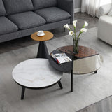 Modern-Set-of-3-Round-Coffee-Tables-with-Multi-Textured-Tabletop-Sintered-Stone