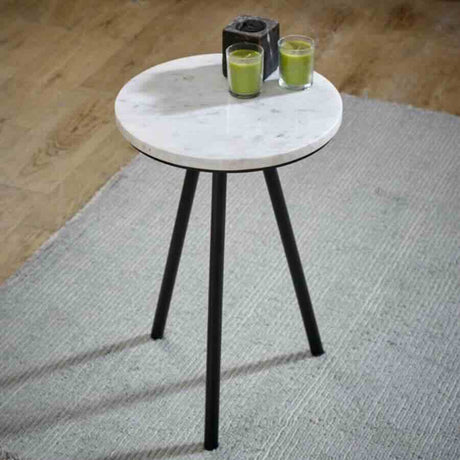 Modern-Simple-Round-White-Marble-Side-Table-With-Black-Metal-Legs-30cm