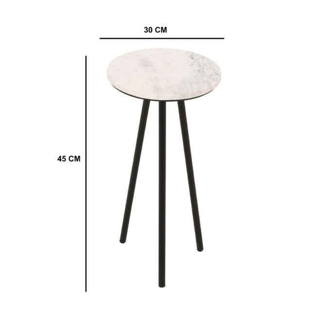 Modern-Simple-Round-White-Marble-Side-Table-With-Black-Metal-Legs-30cm