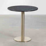 Burford Modern Small 2 Seater Round Marble Dining Table 60cm With Pedestal Base