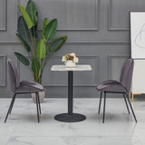 Modern-Small-2-Seater-Square-White-Marble-Dining-Table-Black-Pedestal-Base-60cm