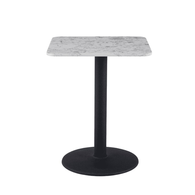 Modern-Small-2-Seater-Square-White-Marble-Dining-Table-Black-Pedestal-Base-60cm