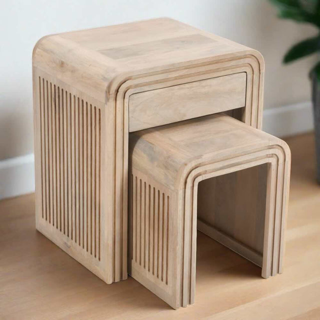 Modern-Small-Light-Mango-Wood-Nesting-Side-Tables-With-Drawer-Storage