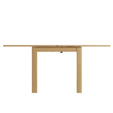 Maxwell Rustic Square Flip Top Oak Wood Extending Dining Table 4-6 Seater