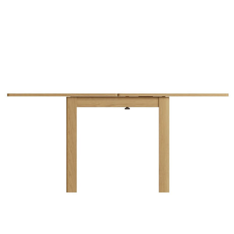 Maxwell Rustic Square Flip Top Oak Wood Extending Dining Table 4-6 Seater