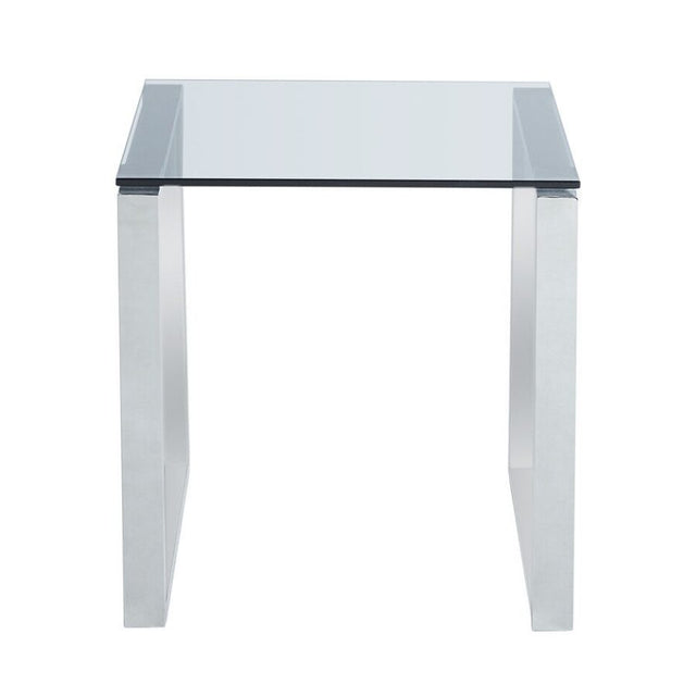 Modern-Square-Glass-Top-Side-Table-With-Stainless-Steel-Base-50cm