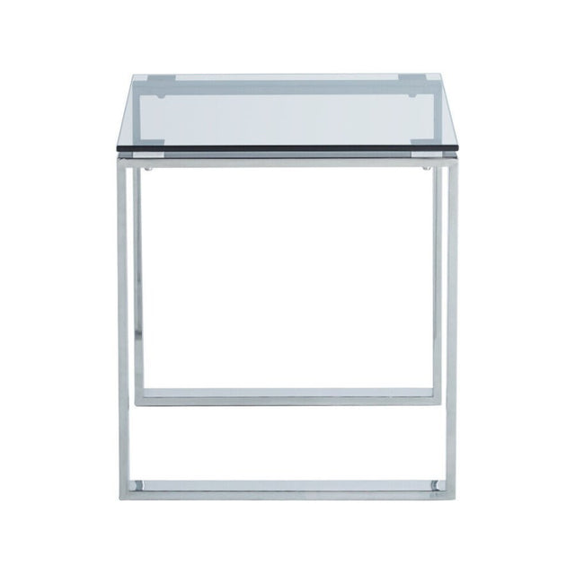 Modern-Square-Glass-Top-Side-Table-With-Stainless-Steel-Base-50cm