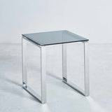 Modern-Square-Glass-Top-Side-Table-With-Stainless-Steel-Base-50cm