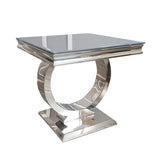 Modern-Square-Grey-Glass-Lamp-Table-Metal-Circle-Base-60cm