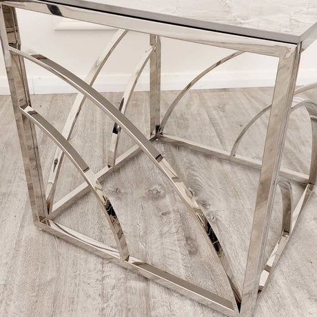 Modern-Square-Grey-Marble-Lamp-Table-Metal-Base-55cm