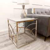 Modern-Square-Grey-Marble-Lamp-Table-Metal-Base-55cm