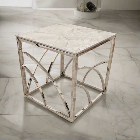 Modern-Square-Grey-Marble-sofa-side-Lamp-Table-Metal-Base-55cm