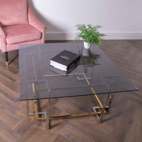 Modern-Square-Smoked-Glass-Coffee-Table-With-Gold-_-Silver-Metal-Base-100cm