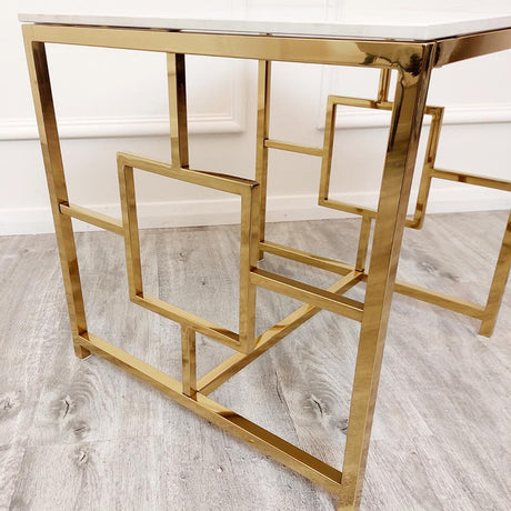 Modern-Square-White-Marble-Lamp-Table-Gold-Geometric-Base-55cm