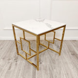 Modern-Square-White-Marble-Lamp-Table-Gold-Geometric-Base-55cm