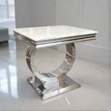 Modern-Square-White-Marble-sofa-side-Lamp-Table-Metal-Circle-Base-60cm