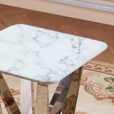 Modern-Square-White-Marble-Side-Table-With-Angular-Stainless-Steel-Base-50cm