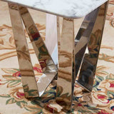 Modern-Square-White-Marble-Side-Table-With-Angular-Stainless-Steel-Base-50cm