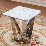 Modern-Square-White-Marble-Side-Table-With-Angular-Stainless-Steel-Base-50cm