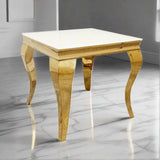 Luxury-Square-White-Glass-Lamp-Table-Gold-Curved-Legs-60cm