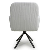 Elowen Modern White Corduroy Swivel Dining Chairs Set of 2