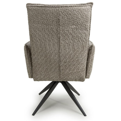 Ansel Modern Mink Chenille Swivel Dining Chairs Set of 2