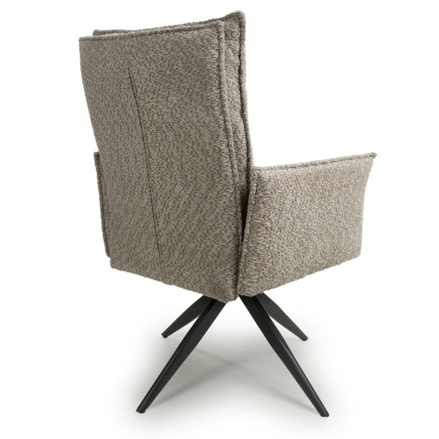 Ansel Modern Mink Chenille Swivel Dining Chairs Set of 2