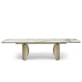 Palazzo Modern White And Gold Marble Extending Dining Table 200cm-300cm