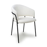 Modern-White-Boucle-Curved-Back-Dining-Chair-Floating-Black-Base-Set-of-2