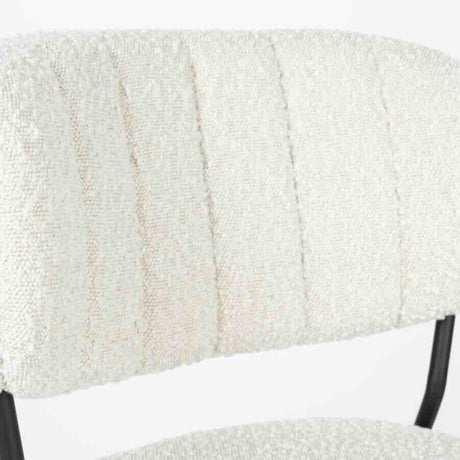 Modern-White-Boucle-Dining-Chair-Floating-Back-Black-Metal-Legs-Set-of-2