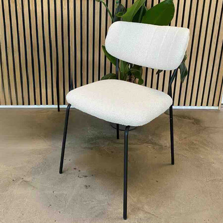 Modern-White-Boucle-Dining-Chair-Floating-Back-Black-Metal-Legs-Set-of-2