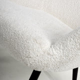 Arlo Modern White Textured Chenille Lounge Chair