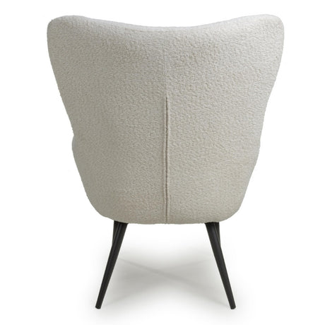 Arlo Modern White Textured Chenille Lounge Chair