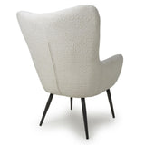 Arlo Modern White Textured Chenille Lounge Chair