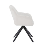 Modern-White-Boucle-Swivel-Dining-Chair-Black-Metal-Legs-Set-of-2