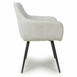 Colette Modern White Corduroy Dining Chairs Set of 2