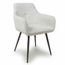 Colette Modern White Corduroy Dining Chairs Set of 2