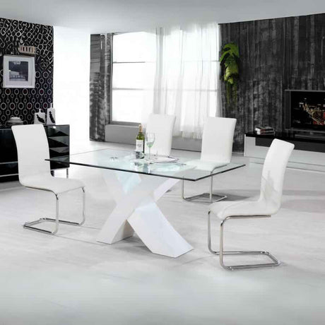 Modern-White-Faux-Leather-Cantilever-Dining-Chairs-With-Chrome-Metal-Base-Set-of-2