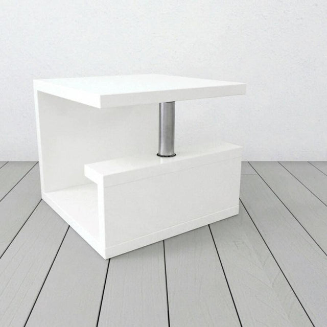 Modern-White-High-Gloss-Side-Table-With-Metal-Detailing