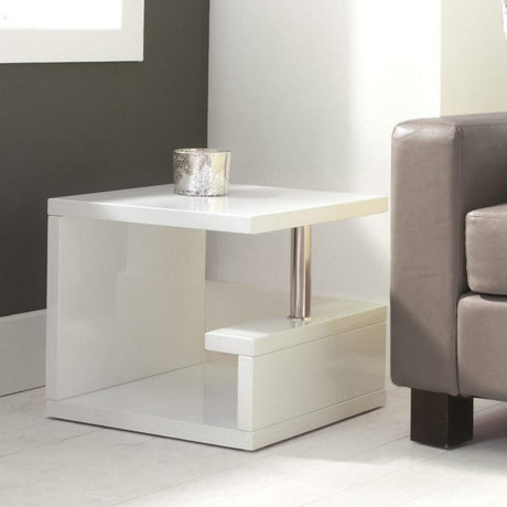 Modern-White-High-Gloss-Side-Table-With-Metal-Detailing