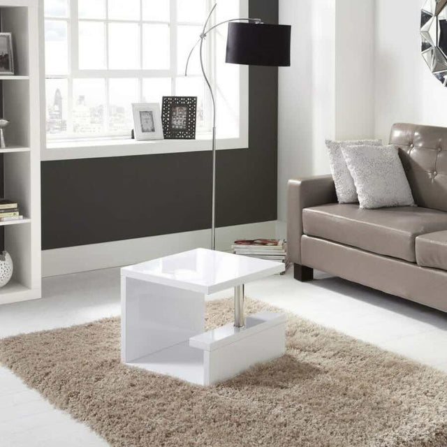 Modern-White-High-Gloss-Side-Table-With-Metal-Detailing